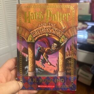 Scholastic Green and Purple Book Cover for Harry Potter